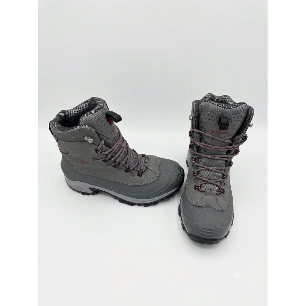 Columbia Omni Heat Techlite Snow Boots Women Sz 8 Gray  Hiking Waterproof YL5383
